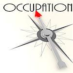 Compass with occupation word image with hi-res rendered artwork that could be used for any graphic design.