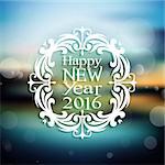 Happy New Year background with defocussed background