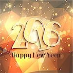 Happy New Year background with geometric design