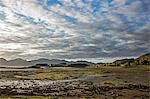 Clouds over marsh landscape, Buchaille Etive Mor, Argyll, Scotland