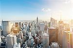 High angle view of midtown Manhattan and Empire State Building, New York, USA