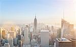 High angle view of midtown Manhattan and Empire State Building, New York, USA