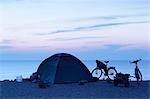 Bicycles near tent