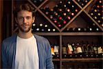 Sommelier in wine cellar, portrait