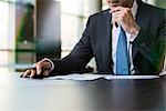 Lawyer preparing to write letter by hand