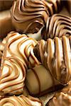 Close up of chocolate pralines