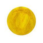 Abstract bright yellow watercolor painted circle isolated on white background