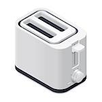 Toaster detailed isometric icon vector graphic illustration