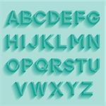 Decorative retro alphabet. Vector illustration.