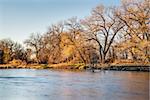 South Platte River in eastern Colorado between Greeley and Fort Morgan, a typical fall or winter scenery