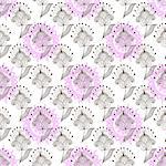 Seamless white floral pattern with brown and pink flowers, vector EPS 10