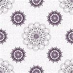 Seamless white floral pattern with lacy vintage flowers, vector EPS 10