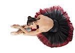 Warmup classical dancer with point and tutu