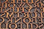 vintage grunge letterpress wood type printing blocks abstract