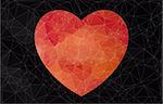 Abstract heart-shaped banner for your designe. Vector for web