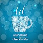 Christmas Coffee Cup Background Vector Illustration EPS10