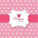 Princess Crown on Background Vector Illustration. EPS10