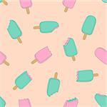 sweet Ice cream seemles illustration