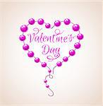 Decorative vector background with pink heart for Valentine's day