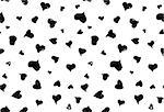 Seamless background pattern with hand drawn textured hearts, vector illustration