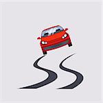 Car Insurance and Unsafe Drive Risk Colourful Vector Illustration