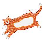 Cute orange cat, sketch for your design. Vector illustration