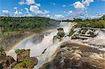 A view from the upper trail, Iguazu Falls National Park, UNESCO World Heritage Site, Misiones, Argentina, South America