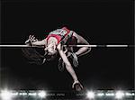 High jump female athlete