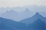 Alps of central Switzerland, viewed from Pilatus, Swiss Alps, Switzerland, Europe