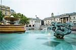 Fountains, Trafalgar Square, London, England, United Kingdom, Europe