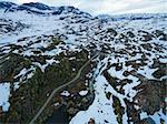 Scenic mountain pass Ryfylke in Norway, aerial view
