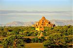 Scenic view of sunrise at ancient Dhammayangyi temple in old Bagan, Myanmar