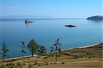 The strait between the island of Olkhon and the mainland. Lake Baikal, Russia.