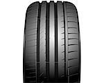 Vector illustration of a new auto tire on white