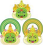 Kathakali Face Mask, Paint Vector Art