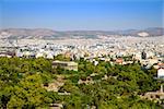 Scenic citiscape of Athens with ancient temple, Greece