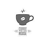 Coffe house design. Stylish emblem for cafe