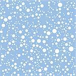 Seamless pattern with snow on blue background. Vector Illustration