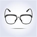 Glasses icon on gray background. Vector illustration