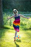 Girl playing with ball