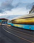 Trams in city