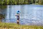 Girl at lake