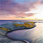 Scenic coast at sunset