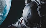 CG astronaut in space