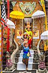 People carrying religious offerings, Temple Festival, Petulu, near Ubud, Bali, Indonesia