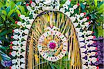 Close-up of Balinese wedding decoration, Petulu Village near Ubud, Bali, Indonesia