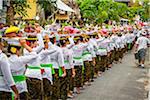 Procession at a cremation ceremony for a high priest in Ubud, Bali, Indonesia