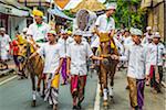 Procession at a cremation ceremony for a high priest in Ubud, Bali, Indonesia