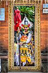 Baris dancer at a cremation ceremony for a high priest in Ubud, Bali, Indonesia