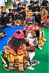 Topeng mask dancer at a Balinese ceremony in Junjungan, near Ubud, Bali, Indonesia